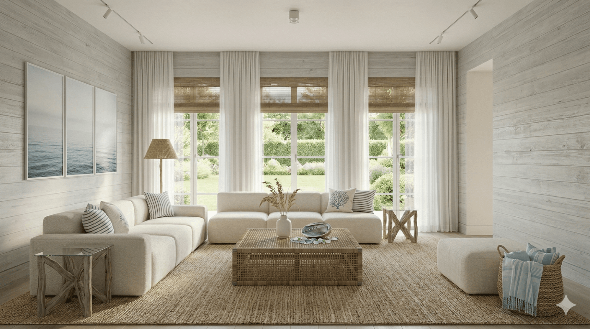 Bohemian interior with layered textures