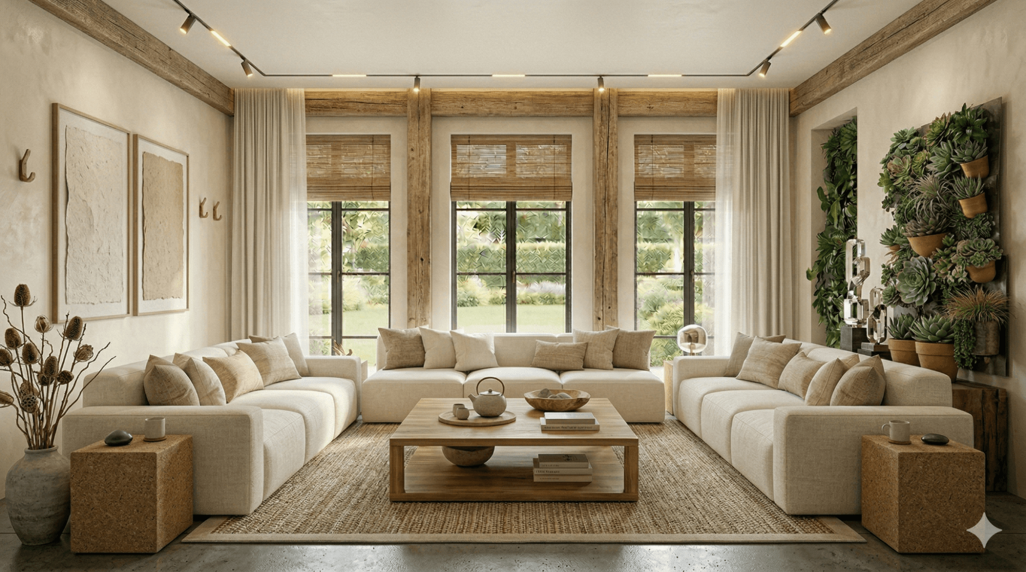 Sustainable maximalist interior with vintage pieces