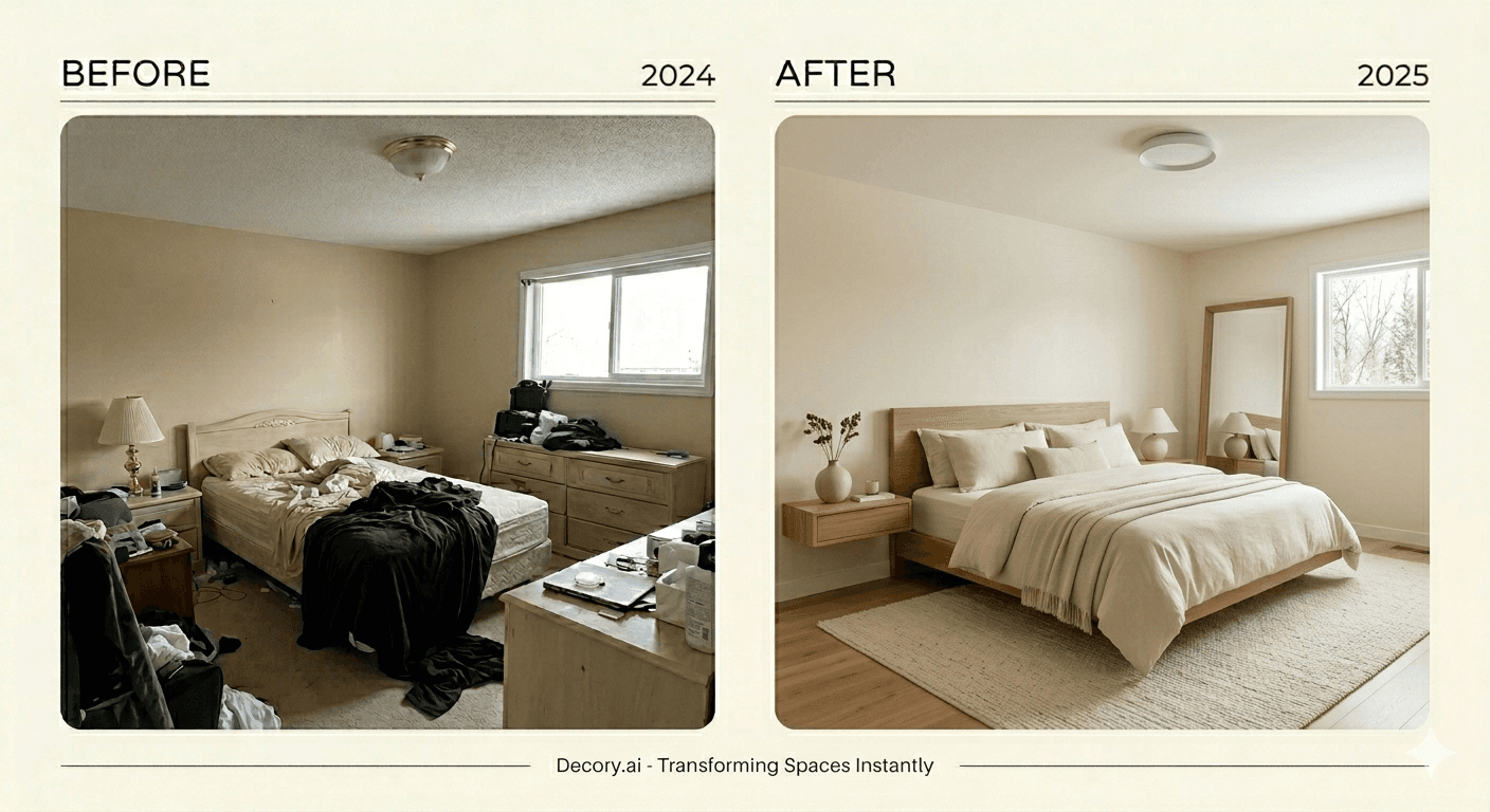 Small bedroom transformed into spacious feel