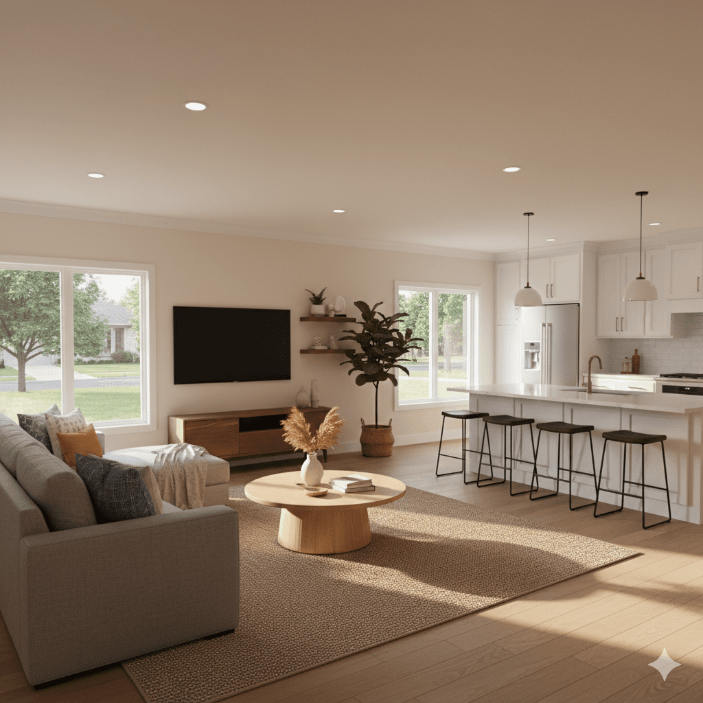 AI generated design concept for American home