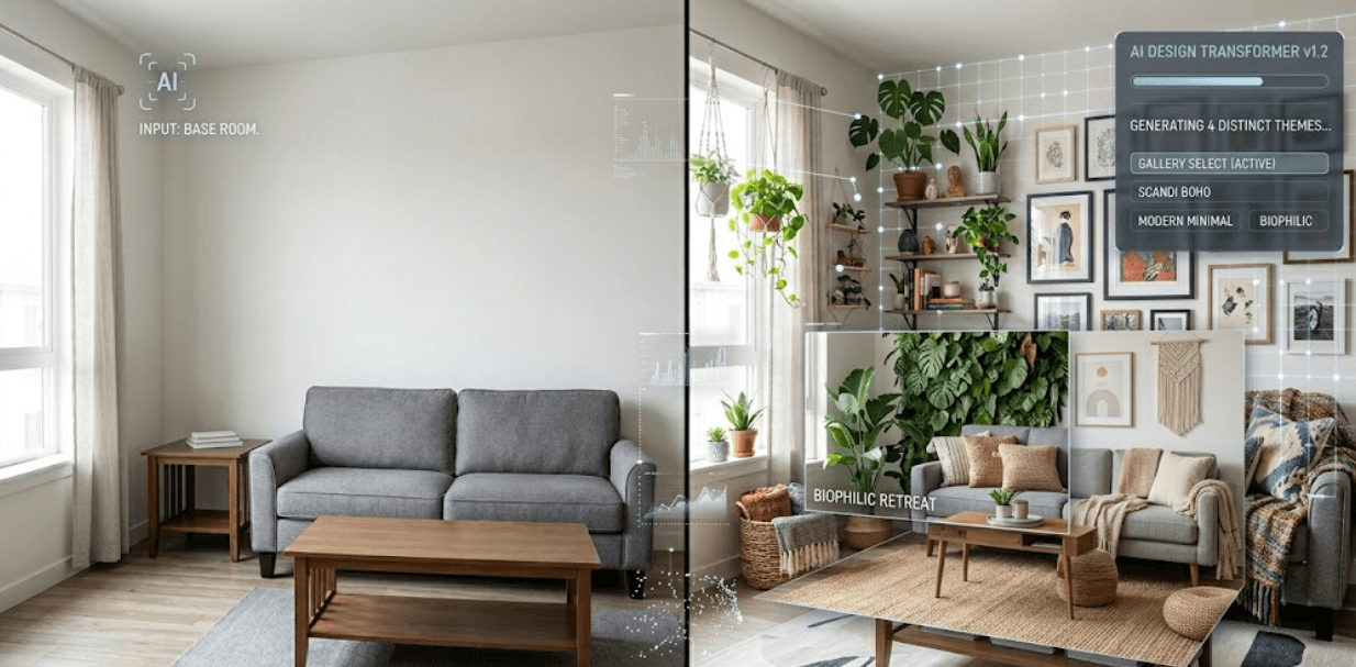 AI training data and pattern recognition in interior design