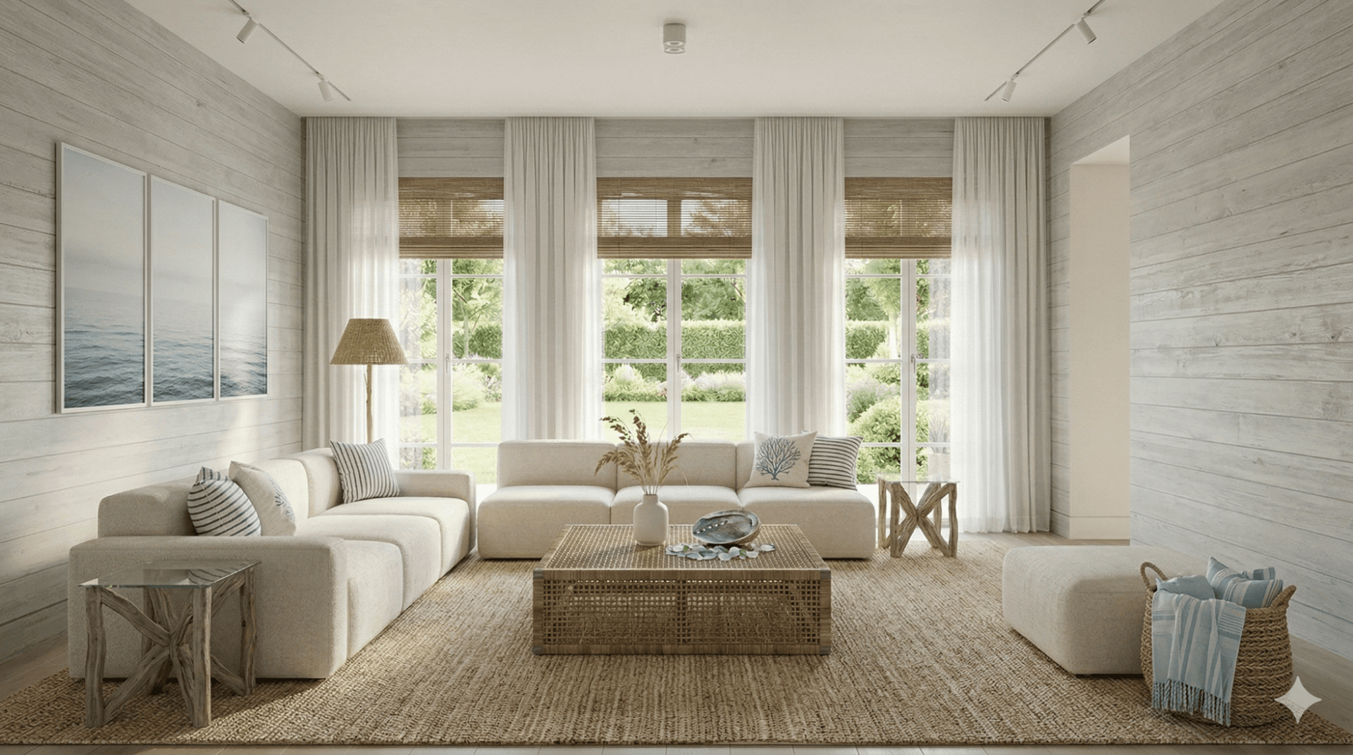 Bohemian interior with layered textures