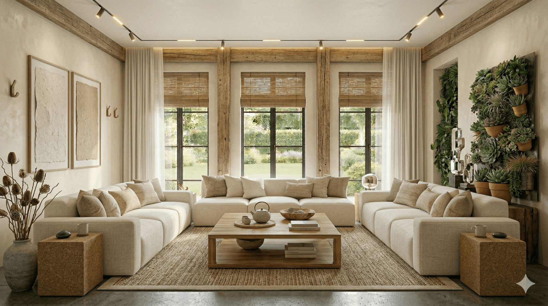 Sustainable maximalist interior with vintage pieces