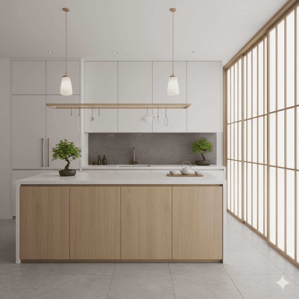 Zen-inspired minimalist kitchen