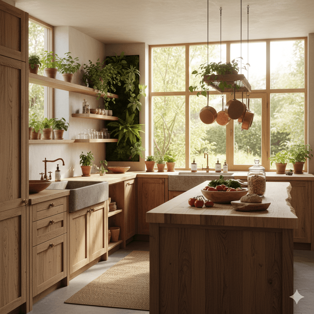 Organic nature-focused kitchen