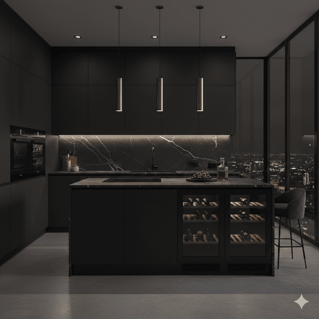 Dark modern luxury kitchen