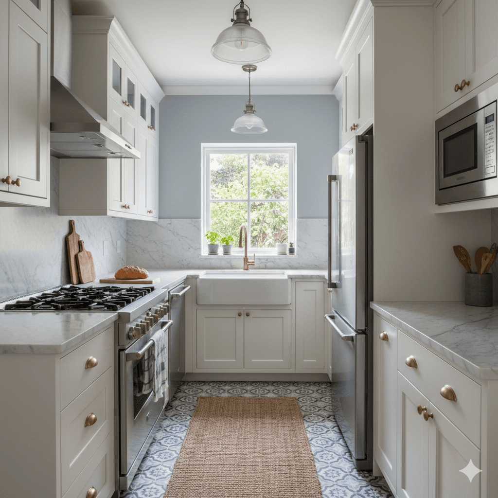 Smart galley kitchen layout