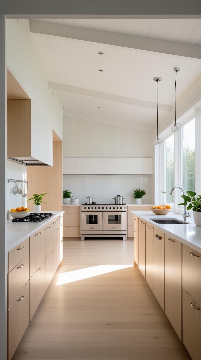 Scandinavian light wood kitchen