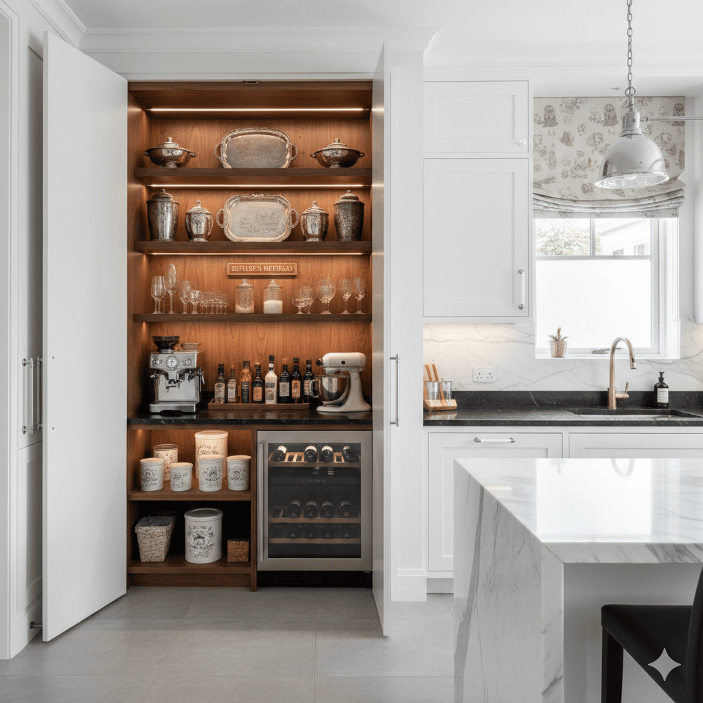 Hidden butler's pantry kitchen
