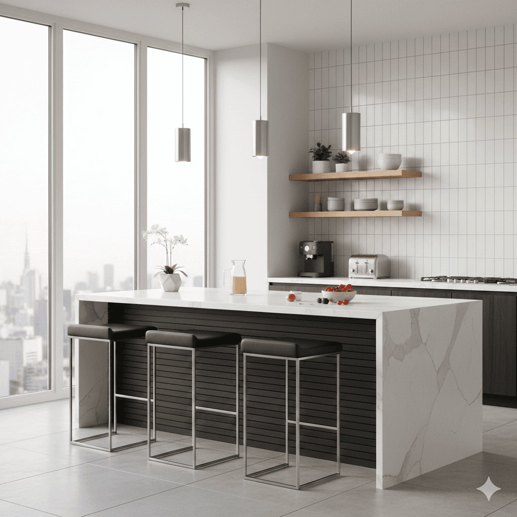 Modern breakfast bar kitchen