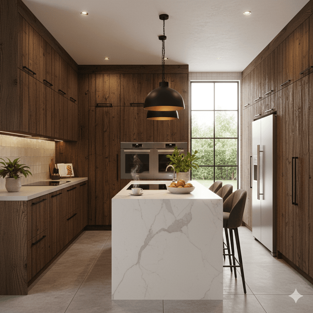 Textured cabinet modern kitchen