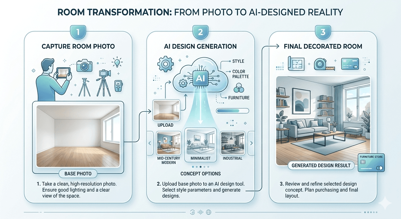 Step-by-Step Guide to AI Room Design